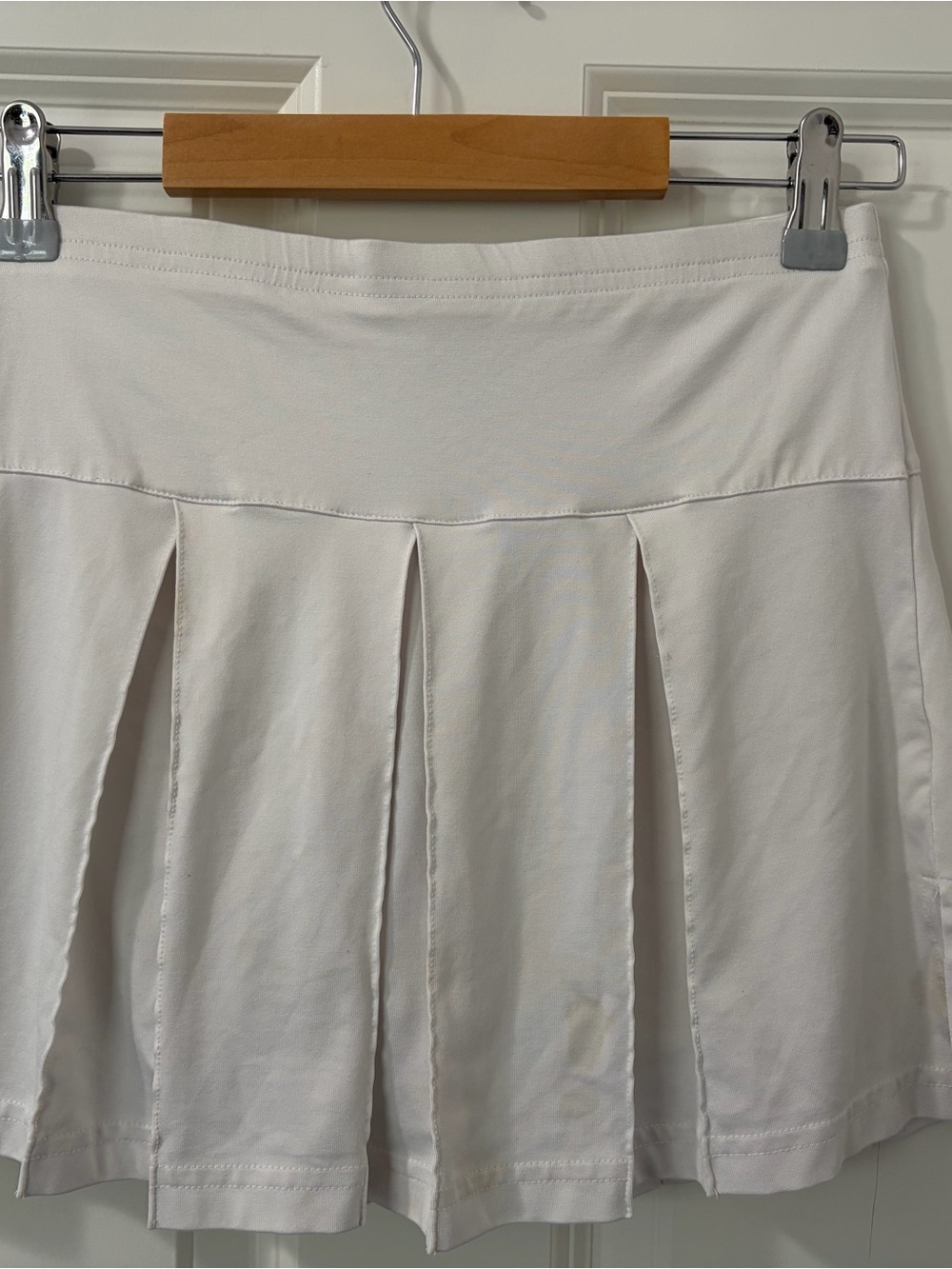 Little Miss White Pleated Circle Skirt